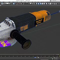 Angle grinder polishing machine hardware tool grinder cyberpunk angle grinder low face number low model simple model game film and television level super realistic 3d model