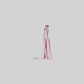 Elegant Pink Bathroom Accessories Shower Curtain With Delicate Lace Trim For Bathroom Decor