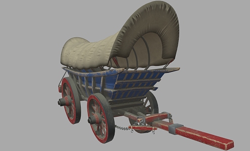 Carriage Cartoon Carriage Wagon Trucks 3d model