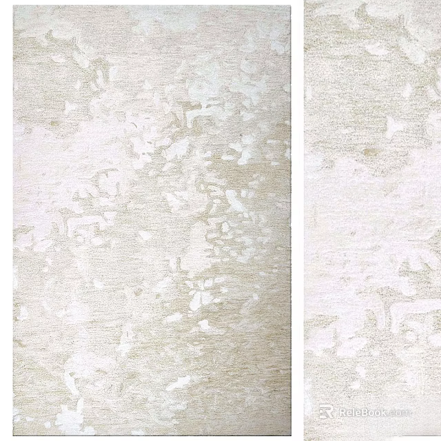 Light Beige Square Carpet With Abstract Textured Pattern For Modern Home Decor 3d model 
