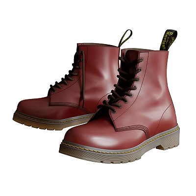 Modern Boots Leather Martin Boots 3d model Modern Boots Leather Martin Boots 3d model