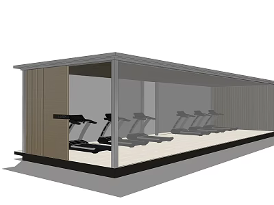 Modern Gym Activity Space Fitness Exercise Equipment Fitness Equipment Treadmill 3d model