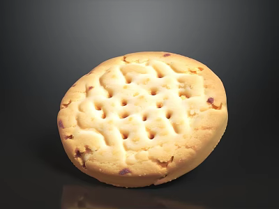 Fresh Snack Shop Offering Delicious Golden Lattice Pattern Crispy Cookies 3d model