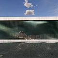 Modern Feature Wall Design With Textured Glass And Wooden Frame Details