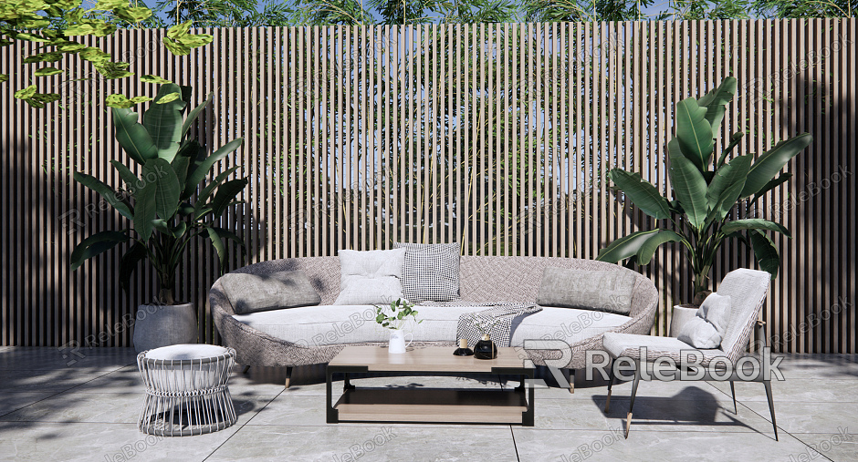 Modern outdoor sofa model