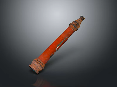 Red Metal Hardware Tool With Rustic Finish And Durable Build For Industrial Use 3d model