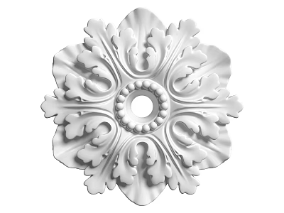 Intricate Carved Decorative Design Circular Shape With Central Hole And Ornate Patterns For Architectural Decoration 3d model