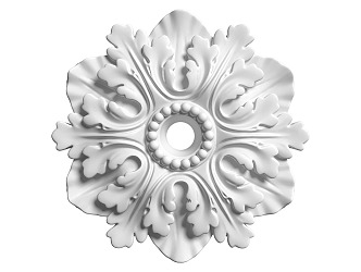 European-style lamp panel gypsum component carved 3d model