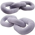 Unique Abstract Loop Design Gray Fabric Sofa For Modern Living Interior 3d model