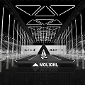 Modern Stage Design With Lighting Array And City Backdrop For MOLIONL 3d model