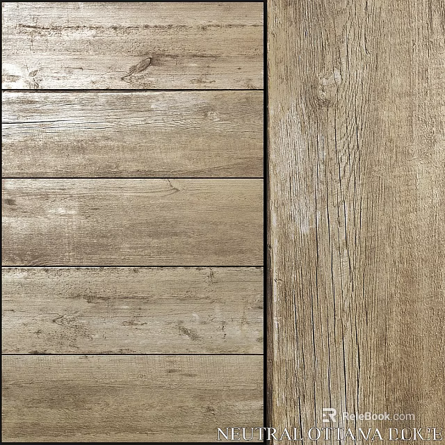 Natural Wooden Plank Components With Rustic Texture And Smooth Surface For Interior Design 3d model