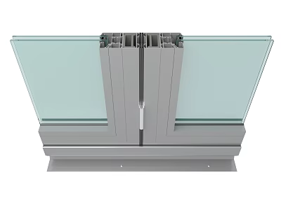 Sturdy Aluminum Hardware Tools For Window Frame Connection With Glass Panels 3d model