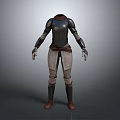 Stylish Everyday Clothing With Black Upper Grey Pants Brown Belt And Boots Design