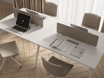 Office desk and chair combination 3d model