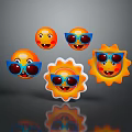 Expression package WeChat expression package cartoon expression cartoon face emoticon Yan text 3d model
