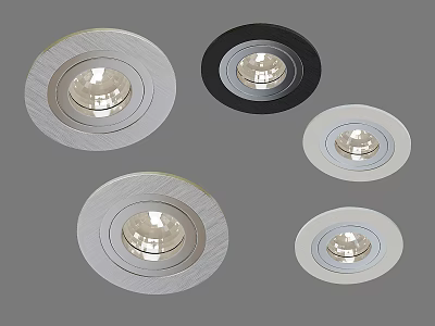 Modern Downlights and Spotlights with Various Color Designs for Home Interior Lighting 3d model