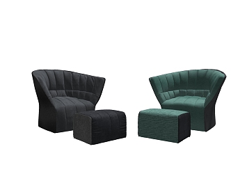 Modern Single Sofa Lazy Sofa 3d model