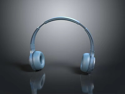 Sleek Modern Over Ear Headphones With Premium Sound Quality And Comfortable Design 3d model
