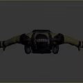 Tactical Security Gear With Helmet Red Goggles Bulletproof Vest And Boots