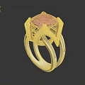 Elegant Silver Ring With Pink Gemstone And Gold Accents For Daily Use