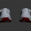 Stylish White Golf Shoes With Red Sole And Modern Design Details
