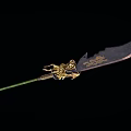 Traditional Weapon With Golden Dragon Ornament Green Handle And Sharp Blade Traditional Design
