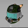 Futuristic Green Helmet with Vents Transparent Blue Visor and Metallic Accents for Cosplay Events