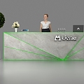 Reception Desk Model 3d model