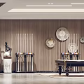 Modern Entertainment Room Interior With Billiard Table And Art Decorations