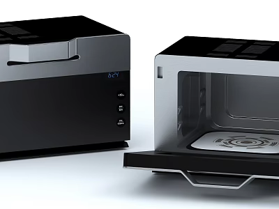 Modern Kitchen Appliances With Sleek Design And Digital Display Countertop Microwave Oven 3d model