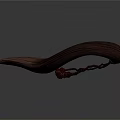 Elegant Traditional Brown Curved Hair Accessory With Chain Design For Daily Use Items