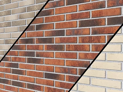 Different Types Of Brick Wall Components With Various Colors And Textures 3d model