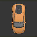 Orange Sports Car With Modern Sleek Body Aerodynamic Shape Glossy Finish And Alloy Wheels