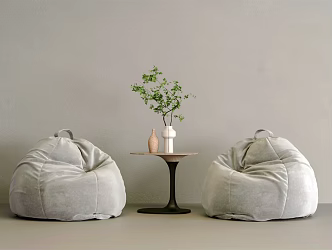Modern leisure table and chair combination leisure chair 3d model