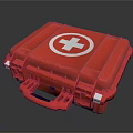 Red Industrial First Aid Kit With White Cross And Durable Construction For Workplace Emergency Preparedness