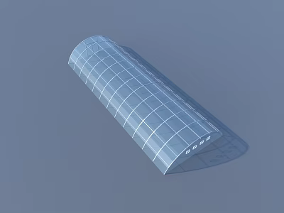 Transparent Curved Grid Design Storage Container For Household Daily Use 3d model