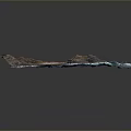 Highly Detailed 3D Island Map With Coastline Buildings And Green Vegetation