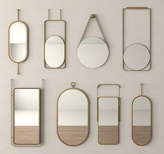Modern Mirror Bathroom Mirror Decorative Mirror Cosmetic Mirror Full-length Mirror 3d model