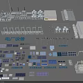 Public Power Plant Equipment Including Wind Turbines Solar Panels And Electrical Facilities