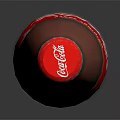 Refreshing Coca Cola Beverage in Glass Bottle with Red Cap and Label
