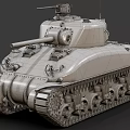 Highly Detailed Tank 3D Model Wireframe Design With Military Vehicle Features