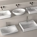 Modern Bathroom Washbasins with Various Shapes and Stylish Designs for Home Use
