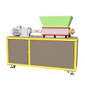 Industrial Equipment with Green Hopper Processing Unit Motor and Yellow Cabinet Pink Doors Wheels