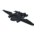 Futuristic Black Sci Fi Aircraft With Sleek Wings And Twin Engines