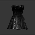Grey Corset Dress With Shiny Texture Fitted Waist And Elegant Design