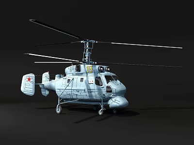 Light Blue Helicopter With Rotors Fuselage Tail Rotor And Detailed Design 3d model