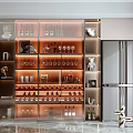 Modern Wine Cabinet Multi-function Wine Cabinet 3d model