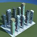 Modern Elevator Systems In High Rise Buildings With Glass Facades And Efficient Design