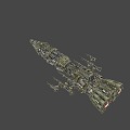 Science Fiction Battleship 3d model