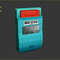 Blue And Red Computer Portable Power Bank With USB Charging Port And Barcode Label